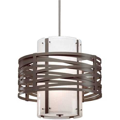 Tempest 1 Light 24 inch Flat Bronze Chandelier Ceiling Light, Double Drum